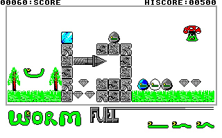 Worm atari screenshot